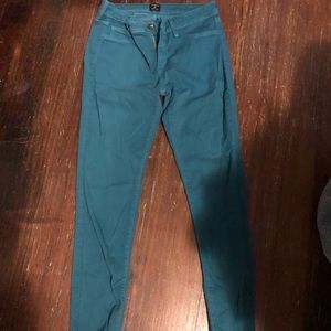 Just Black teal skinny jeans, 29